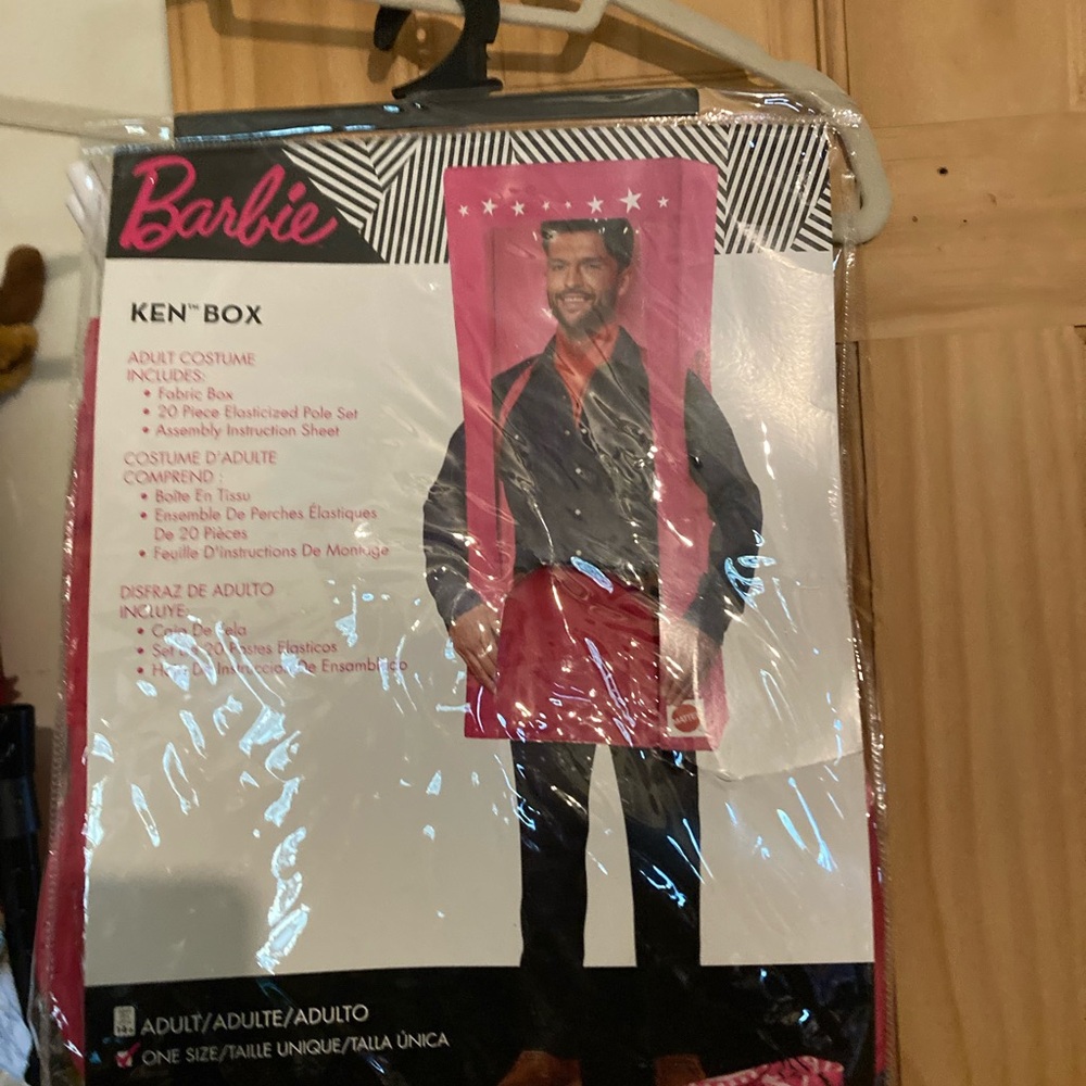 Barbie Ken Box Costume - Vibrant Pink and Black